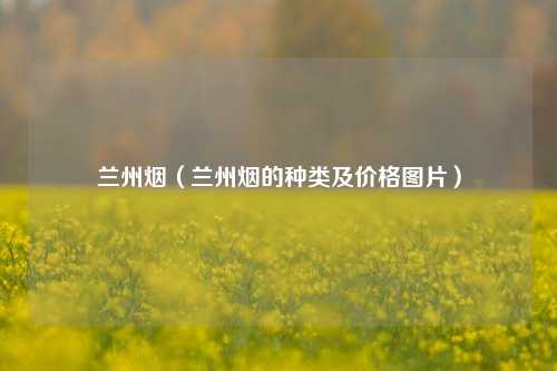 兰州烟（兰州烟的种类及价格图片）