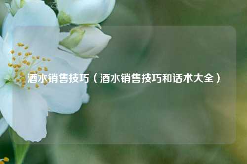 酒水销售技巧（酒水销售技巧和话术大全）