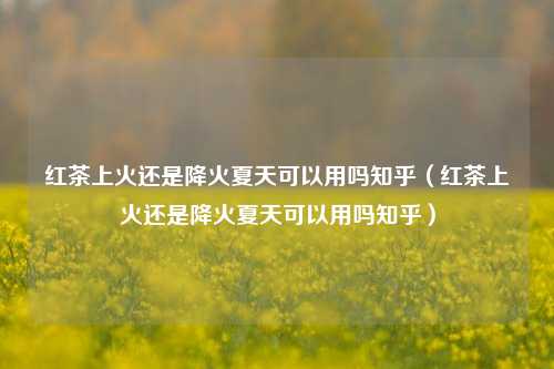 红茶上火还是降火夏天可以用吗知乎（红茶上火还是降火夏天可以用吗知乎）