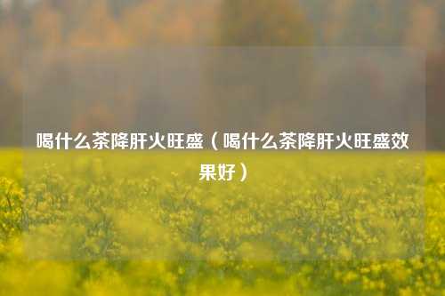 喝什么茶降肝火旺盛（喝什么茶降肝火旺盛效果好）