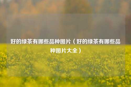 好的绿茶有哪些品种图片（好的绿茶有哪些品种图片大全）