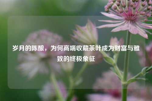 岁月的陈酿，为何高端收藏茶叶成为财富与雅致的终极象征
