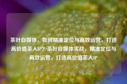 茶叶自媒体，如何精准定位与高效运营，打造高价值茶人IP？茶叶自媒体实战，精准定位与高效运营，打造高价值茶人IP